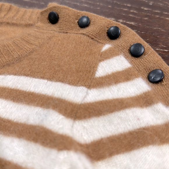 JCREW 100% CASHMERE Fall striped sweater size XS - Picture 3 of 6